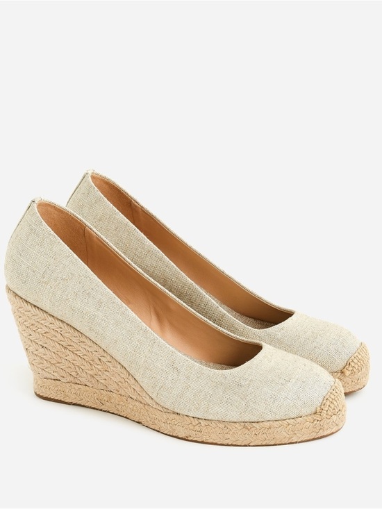 J. Crew Shoes - J. Crew Seville espadrille wedges in metallic canvas